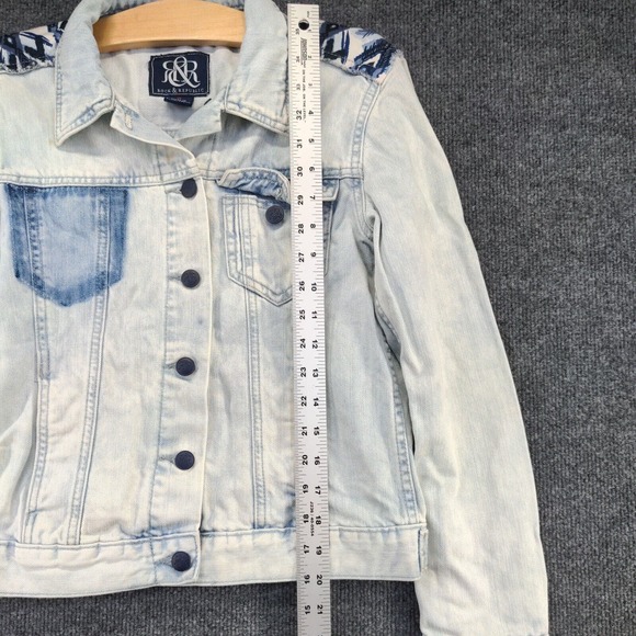 Rock & Republic Women's Hitchhiker Denim Jean Jacket Blue Small Light Wash - Picture 12 of 14